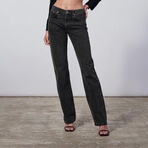 Zara Mid Waist Straight Jeans